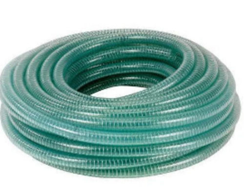 Green 15 Meter Long 3Mm Thick Round Seamless Pvc Braided Pipe