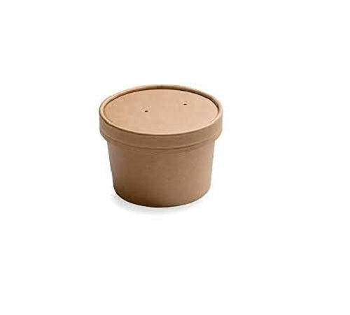 Matte Lamination 8.9 X 7.6 Cm Disposable Round Kraft Paper Box For Gift