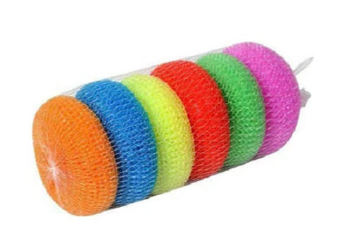 Pack Of 6 Piece Plastic Cleaner Cleaning Scrubbers For Bath Use