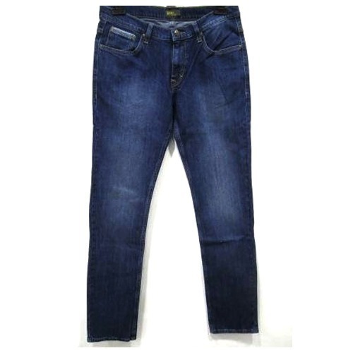 Plain Dyed Pattern Customized Relaxed Fit Style Washed Cotton Mens Jeans