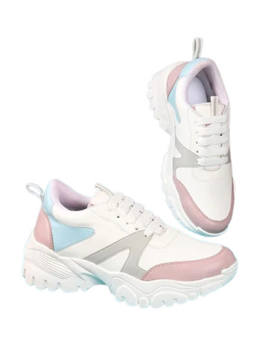 महिलाओं के लिए वॉशेबल और आरामदायक गोल Pu कैज़ुअल लेस-अप शूज़ हील साइज़: लो