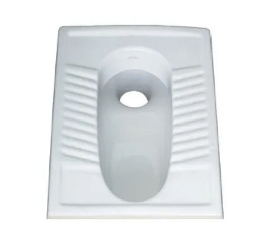 White 20 X 23 Inches Ceramic Rectangular Plain Glossy Toilet Seat