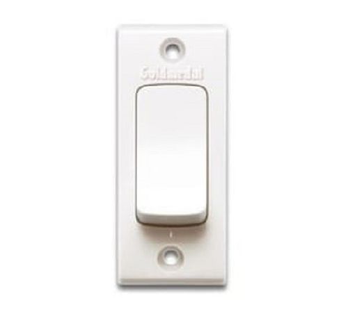 White 6 Ampere 230 Voltage One Way Polycarbonate Electrical Switch