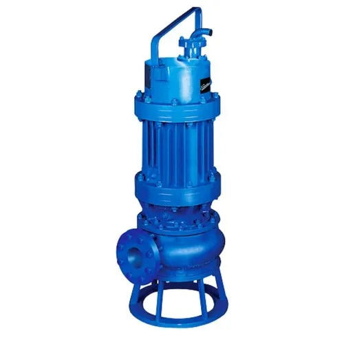 Blue Bottom Suction Stable Non Clog Ac Motor Submersible Pump