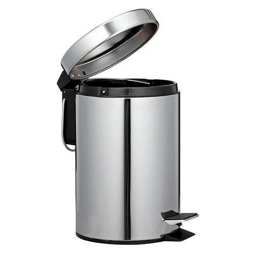 Corrosion Resistance Polished Finished Round Stainless Steel Pedal Bin Application: Interior