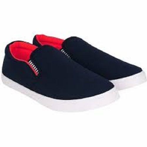 Black Mens Cotton And Eva Material Casual Shoes For Casual Wear