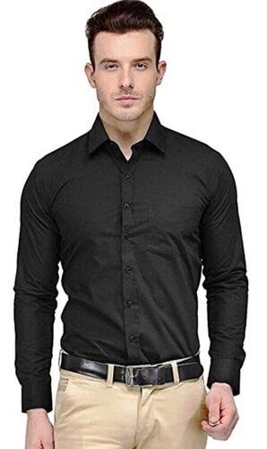 Mens Full Sleeves Button Closure Daily Wear Polyester Formal Shirt Age Group: 18 Year Above