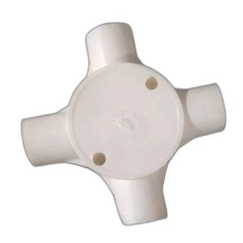 White Round Poly Vinyl Chloride Body Junction Box For Electric Fitting