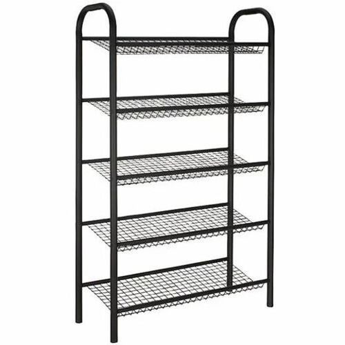 16.3 Kilograms Water Resistant Paint Coated Wrought Iron Shoe Rack No Assembly Required