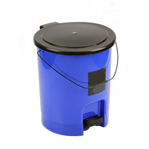 5 Liter Color Coated Water Resistant Pvc Plastic Pedal Dustbins