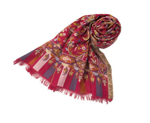 Casual Wear Printed Woolen Shawls For Women - Size 30 X 20 X 2.4 Cm