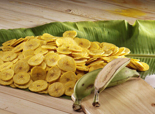 Crunchy Taste Yellow Banana Chips For Snacks