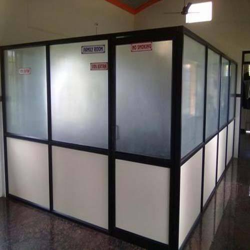 Silver Polished Modular Rectangular Aluminium Office Partition For Office