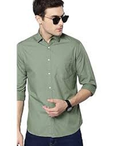 Regular Fit Long Sleeve Classic Collar Plain Cotton Batik Mens Casual Shirt
