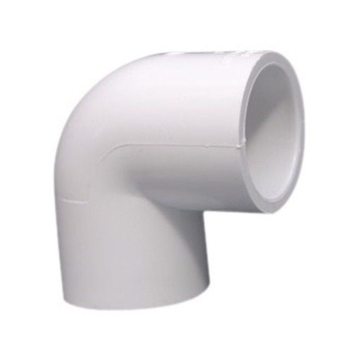 White Waterproof Moisture Resistant Round Plastic Elbow Fitting 