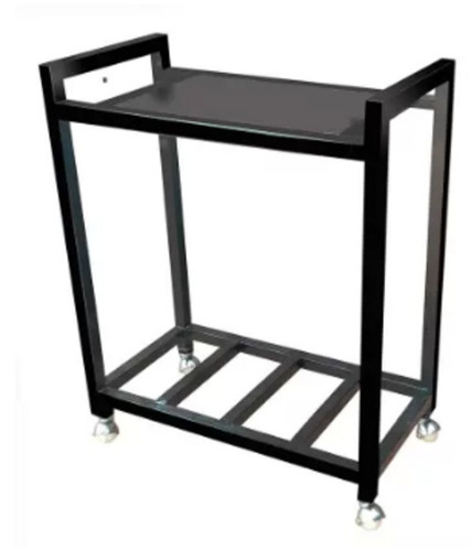 1.5x1x2 Foot Rectangular Polished Steel Inverter Trolley 