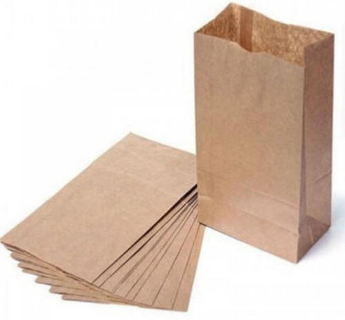 Brown 12X6 Inches 1.5 Kilogram Storage Plain Light Weight Kraft Paper Bag