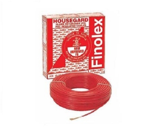 Copper PVC Electrical Wire - 90 Metres, Red Color | 220 Volt Rated, Flexible Insulation, High Melting Point, Ideal for Home Electricity Supply