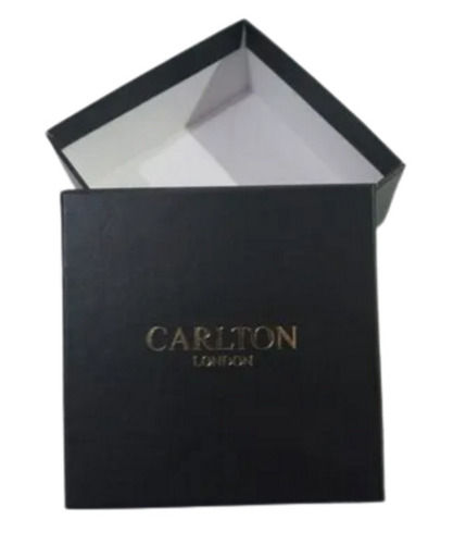 Black 4X4 Inches Square Matte Lamination Plain Gift Packaging Box