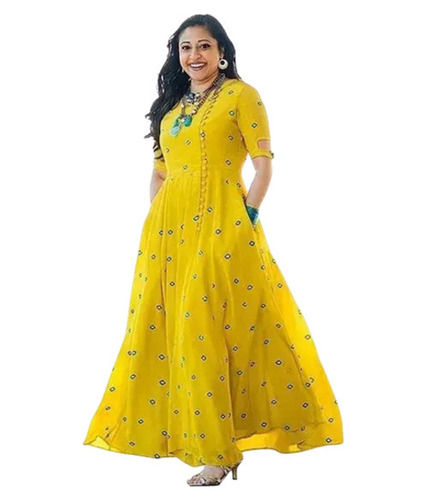 Casual Wear Skin Friendly Short Sleeve Printed Rayon Kurti Bust Size: Na Nanometer (Nm)