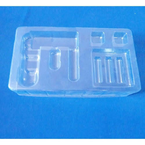 Eco Friendly Rectangular Shape Plain Pvc Blister Tray