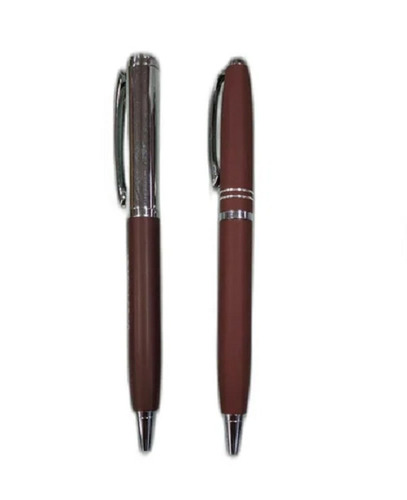Brown Good Quality Novelty Perfect Grip Metal Body Ballpoint Pen For Writing Use