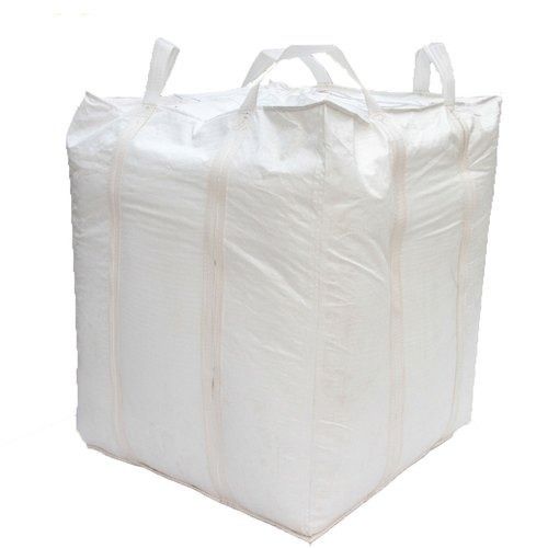 White Reusable Flexiloop Handle Plain Polypropylene Jumbo Bag For Packaging