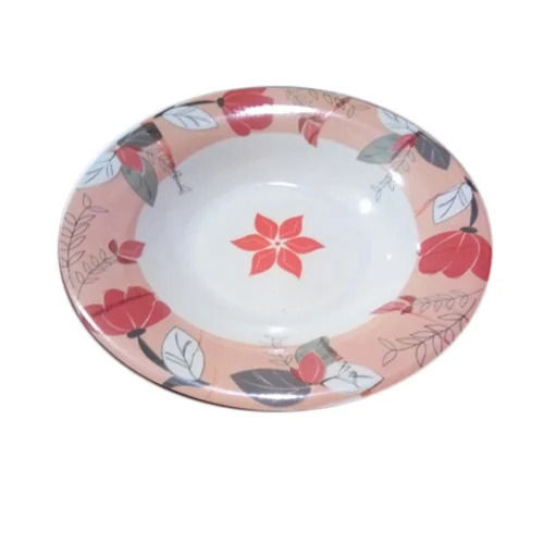 Scratch Resistance Glossy Finished Printed Round Melamine Plate 00