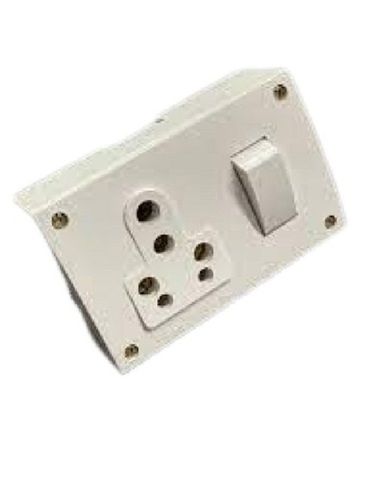 White Shock Resistance Rectangular Matte Finish Polycarbonate Electric Switch Box