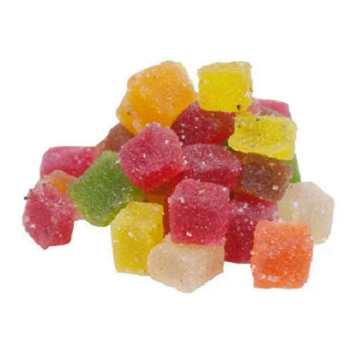 Tasty Mixed Fruit Flavor Cube Shape Sugar Candies Fat Contains (%): 17.5 Percentage ( % )