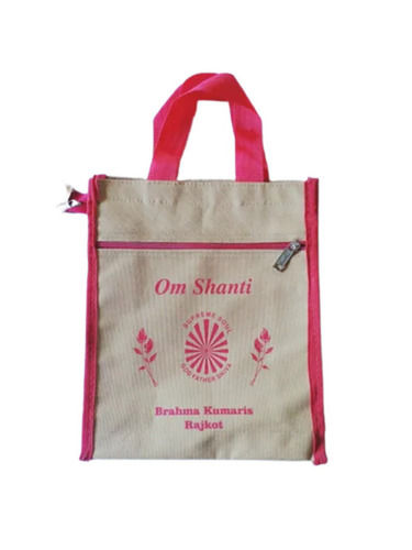 10 Kg Capacity Zipper Closure Printed Cotton Promotional Carry Bags