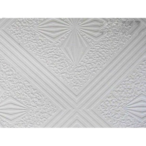 सफेद 10 मिमी मोटी और आयताकार पॉली विनाइल क्लोराइड आंतरिक छत टाइलें