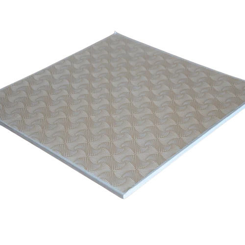 4mm Thick And Square Edge Type Poly Vinyl Chloride Laminated Gypsum Ceiling Tiles