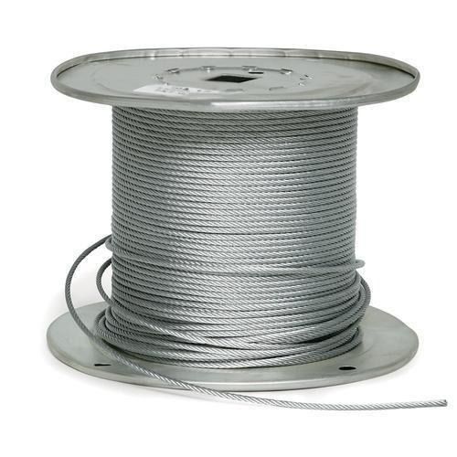 Silver 6.3 Mm Thick Rust Proof Stainless Steel Galvanized Wire Rope