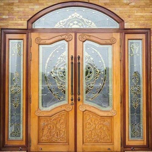 Designer Wooden Double Door For Home And Hotel Use