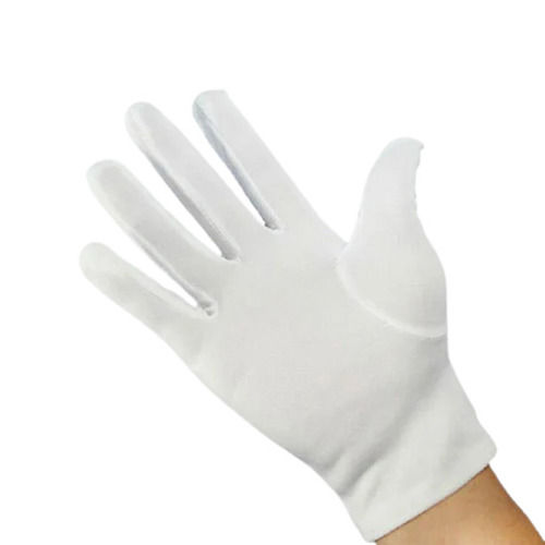 Half Finger Washable Cotton Lining Plain Polyester Hand Glove For Safety