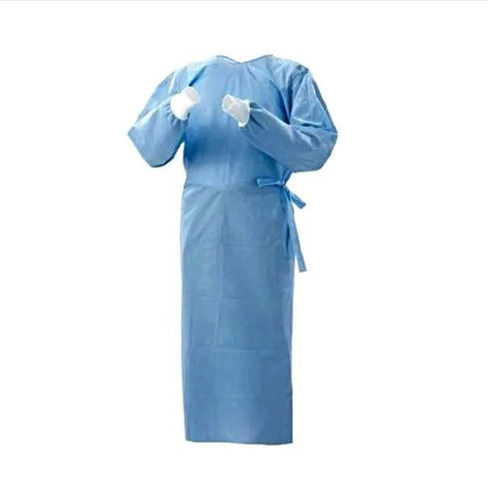 Blue Non Woven Recyclable Sterilized Waterproof Disposable Sms Doctor Gown