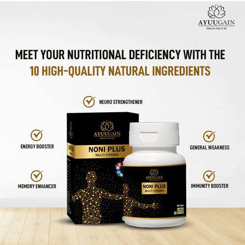 Noni Plus Multivitamin Capsule For General Weakness And Immunity at