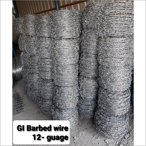 Polished 12-Gauge Galvanized Iron Barbed Wire