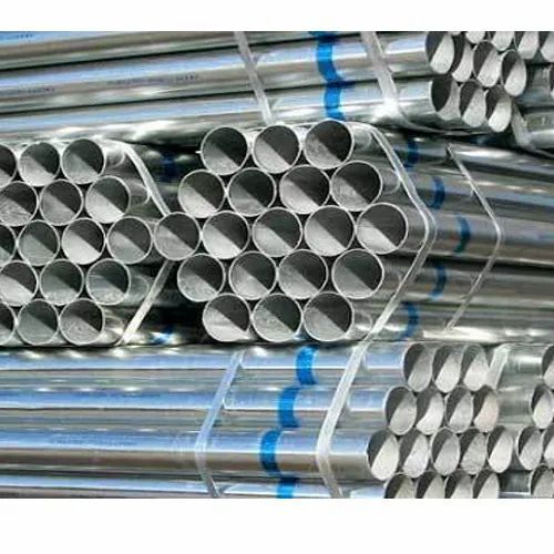 Silver Round Shape Galvanized Cast Iron Pipes For Construction Use