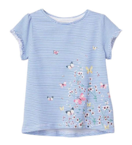 Short Sleeves Casual Wear O Neck Printed Cotton T Shirt For Girls Age Group: Kids