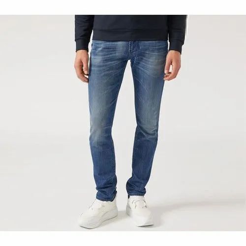 Skin Friendly Casual Wear Men Astro Blue Denim Jeans Pant