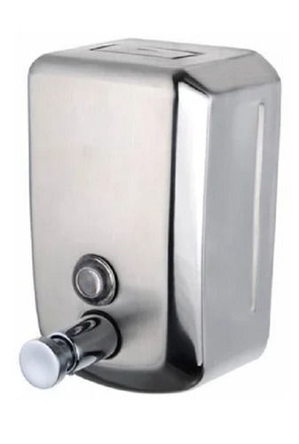 Stainless Steel Rectangular Glossy Liquid Soap Dispenser - 500ml Capacity