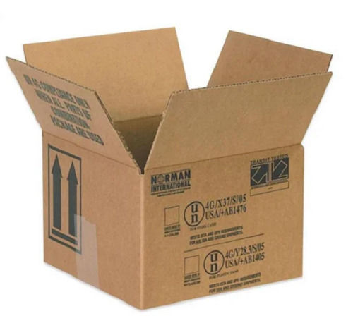 Paper 10 X 12 X 8 Inch Square Color Coated Black Printed Brown Carton Box