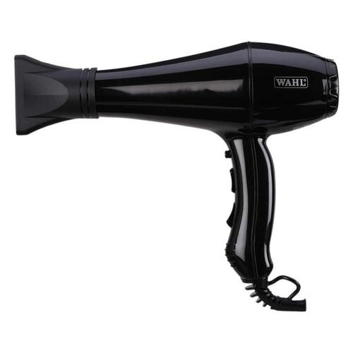 Plastic 1600 Watt Black Wahl Hair Dryer With 2 Heat And 2 Speed Settings