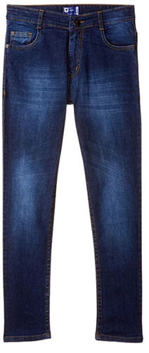 Mens Relaxed Fit Casual Wear Anti Wrinkle Straight Plain Denim Jeans