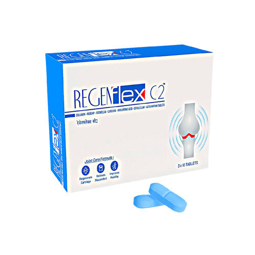 Regenflex C2 Undenatured (Native) Type 2 Collagen With Rose Hip Extract,Boswallia,Curcuma,Hyaluronic Acid,Devils Claw,Astaxanthin Complete Joint Care Combination Dosage Form: Tablet