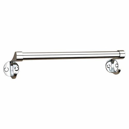 Wall Mounted Towel Rod - 3 Feet Round Stainless Steel, Chrome Finish, Silver Color