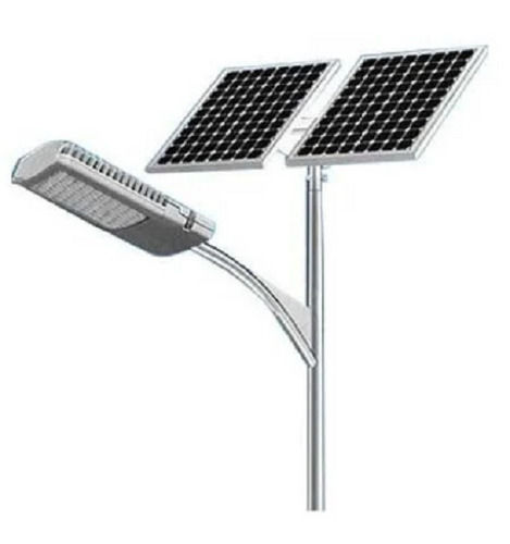 Grey 10 Feet Aluminium And Glass Manual Switch Solar Led Street Light