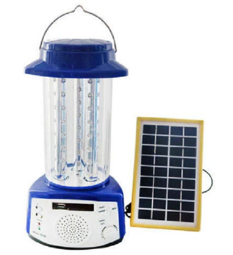 Blue 10 Inch Round Plastic Led Solar Lanterns 